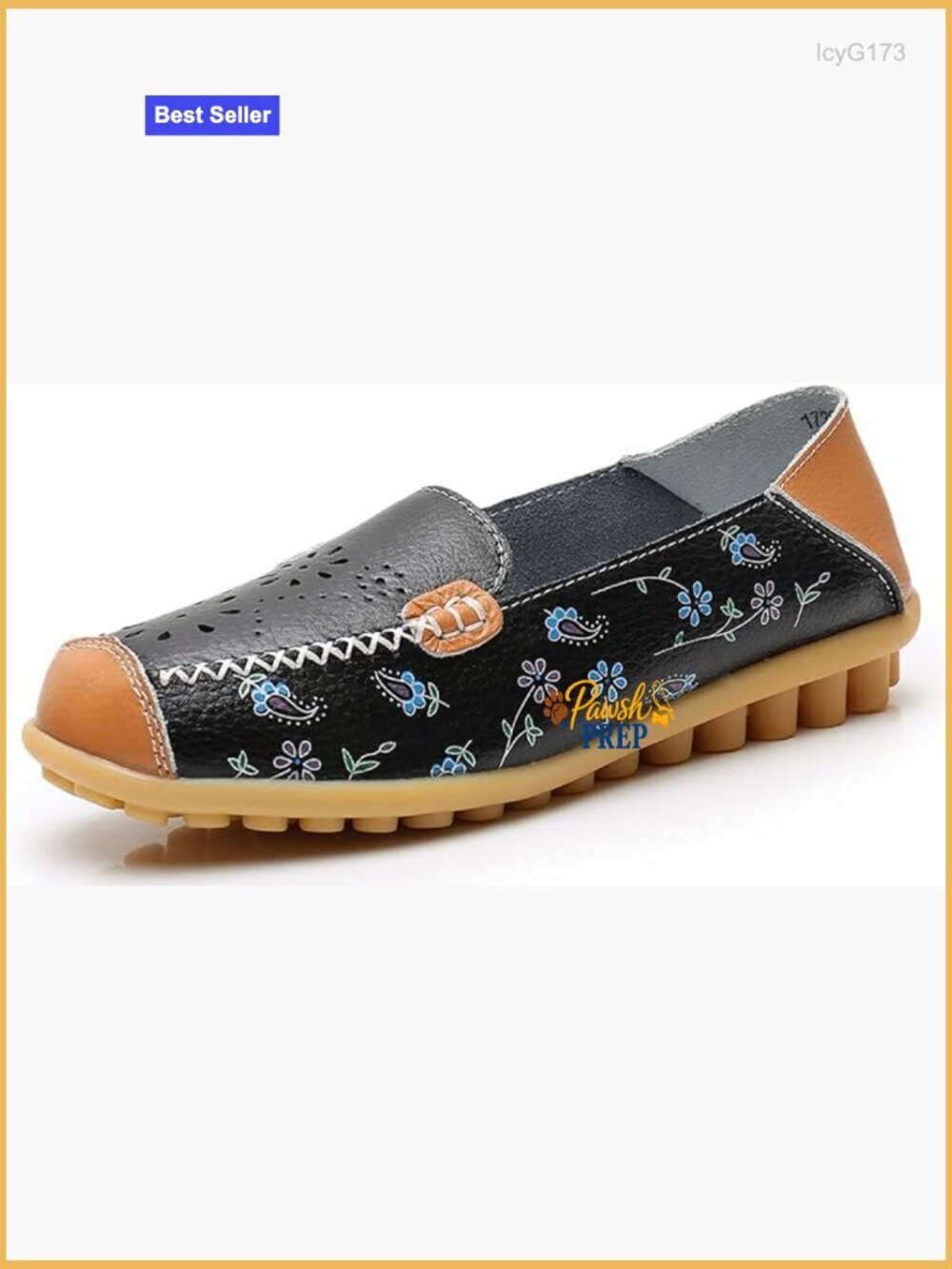 Floral Comfort Walking Flat Loafer Slip-On Women's Shoes
